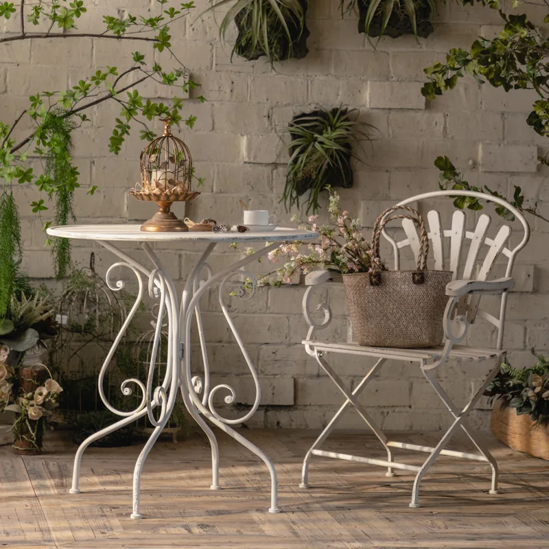 country vintage iron coffee table small apartme nt balcony table and chair combination leisure co ffee table cafésidetable