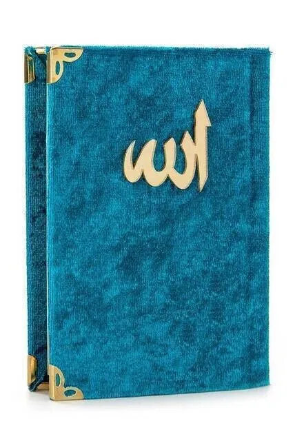 Economical Velvet Coated Yasin Book-Pocket Size-Oil Color-Mevlut Gift