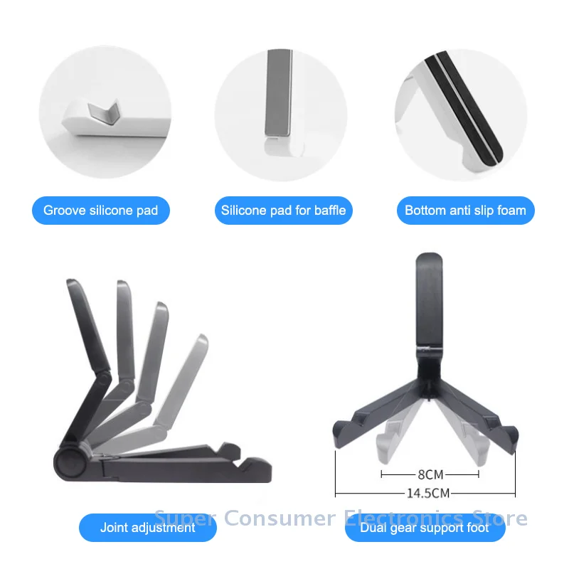 Picture 4: Universal Tablet Holder Desktop Folding Simple Easy To Carry Mobile Phone Fixed Tablet Stand For IPad Samsung Xiaomi Stand