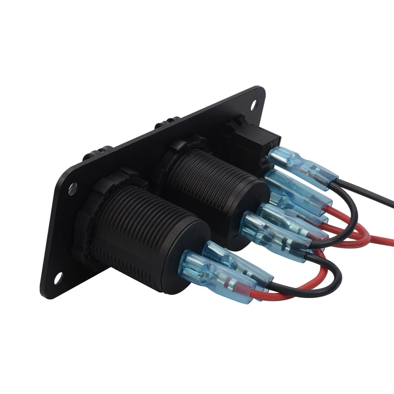 Dropship 3 in 1 Cigarette Socket Quick 12 USB Outlet Panel Prewired