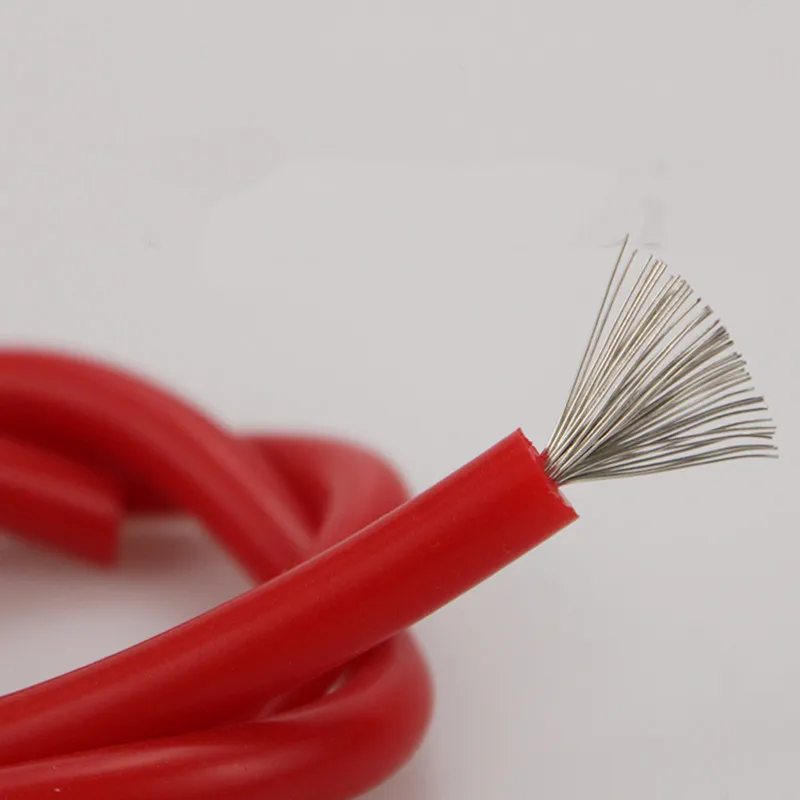 عالية الجهد سلك 5 10 15 20 25 30 40KV اضافية لينة سيليكون سيارة الإشعال سلك المعلبة النحاس الأساسية 20 18 17 15 13 9AWG موتور الرصاص