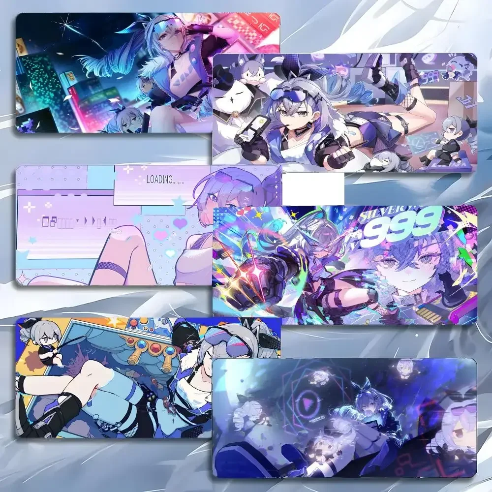 hacker rogue H-Honkai: Star Rail Silver Wolf Mouse Pad Mousepad Large Gaming LockEdge Thickened PC Table Desk Mat