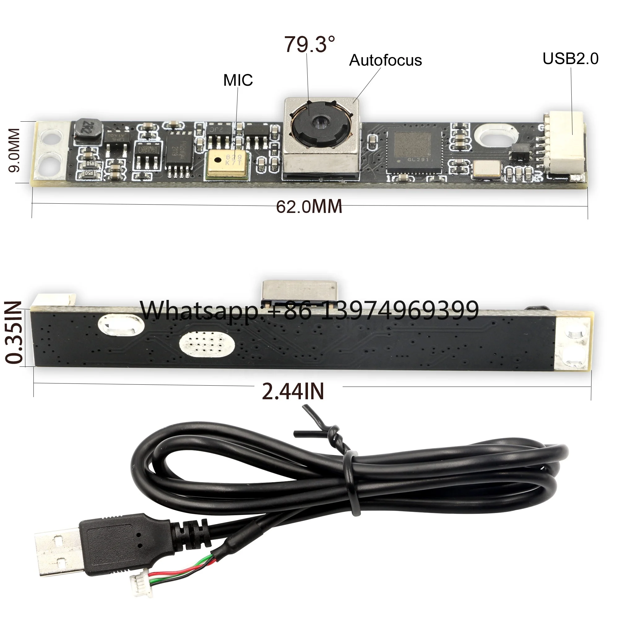 OEM IMX179 CMOS Sensor 4K Mini Camera Module 8MP 8Megapixel HD Autofocus Camera with USB Interface Embedded Industrial Modules
