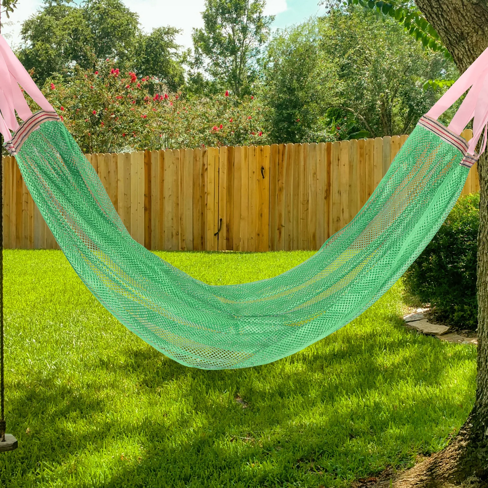 

Outdoor Hammock Swing: Lightweight Portable Camping Hammock For Travel Beach Breathable Anti-Tip Stable Hiking