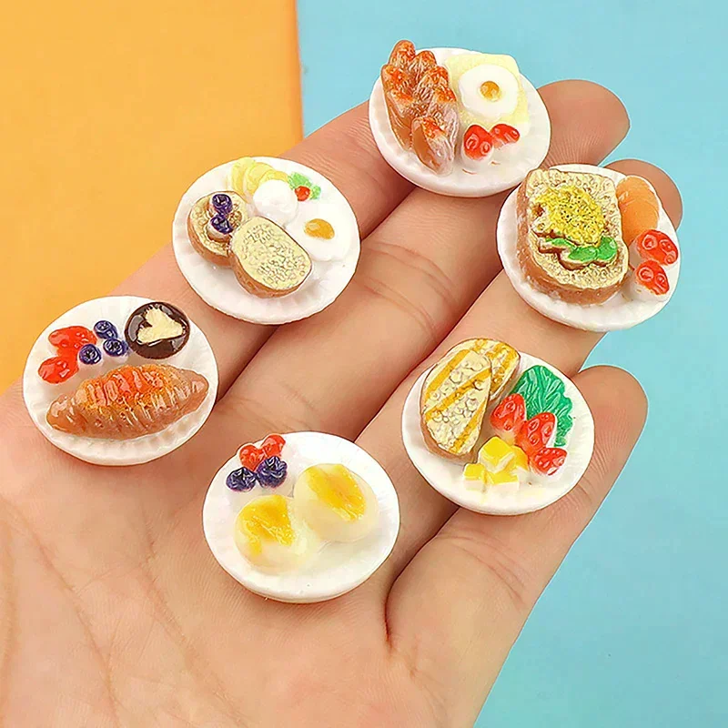 DIY Mini Dim Sum Platter, Fairy Garden Ornaments, Miniature Landscape Decors for Dollhouses