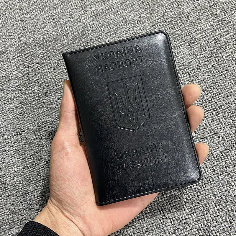 Porte-passeport en cuir PU noir pour homme, étui portefeuille de voyage, 21e