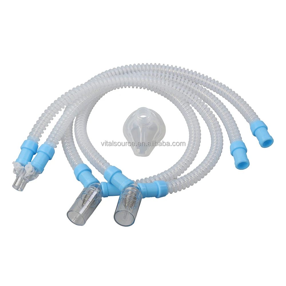 

Medical Breathing Circuit Tube Set Reusable Silicone paralysis Breathing Circuit 1.2m-3m Customized for Adult/pediatric/newborn