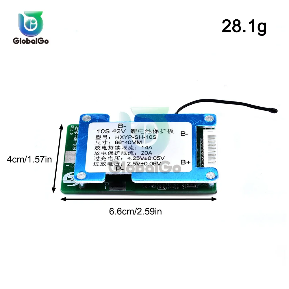 10S 42V 15A BMS Polymer Cell 18650 Pin Lithium Ban Bảo Vệ Với Độ Cân Bằng Và NTC Nhiệt Độ Bảo Vệ