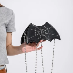 Bat Wing Crossbody Bag Spooky Sling Purse Party Evening Clutch Halloween Festa Lipstick Wallet PU Leather Novelty Handbags