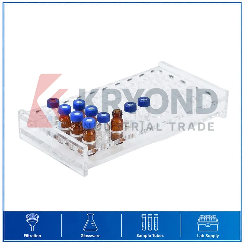 Generic Plexiglass Chromatography Vial Rack 50 Holes Analytical Sample Bottle Holder 12.5mm Aperture Lab Vial Stand Product 1PCS