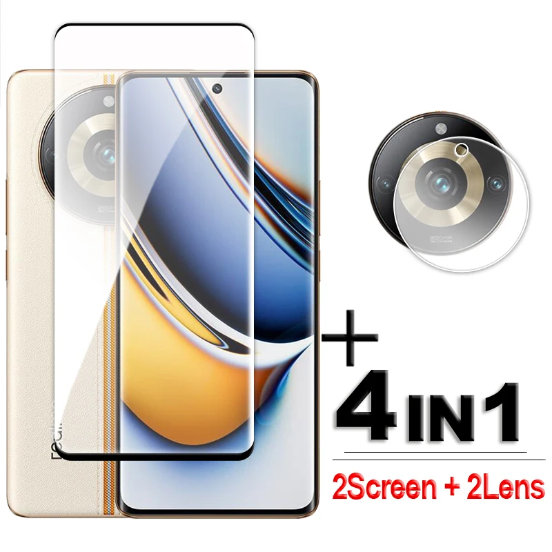 

Изогнутое 3d-стекло для Realme 11 Pro Plus, Защита экрана для Realme 11 Pro + закаленное стекло для Realme 11 Pro Plus 9H, пленка для объектива