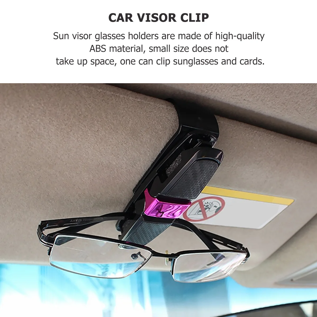 

4Pcs Car Visor Clip Sun Visor Storage Holder High-Quality ABS Material Sunglasses Fastener Clip Sunglasses Bracket