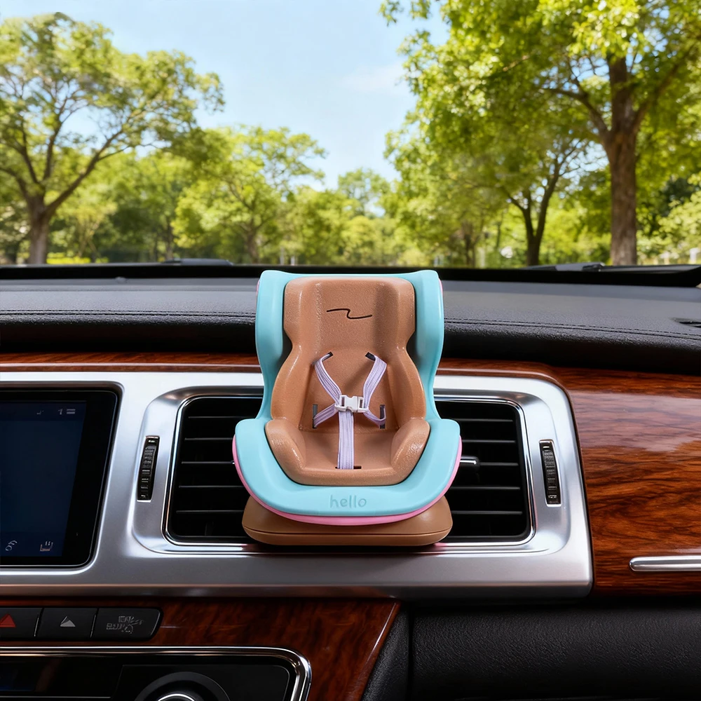 

Прочное автокресло, мультяшные украшения, только продажа, автомобильное безопасное сиденье, магнитное основание, пластиковая модель стула с мультяшным рисунком