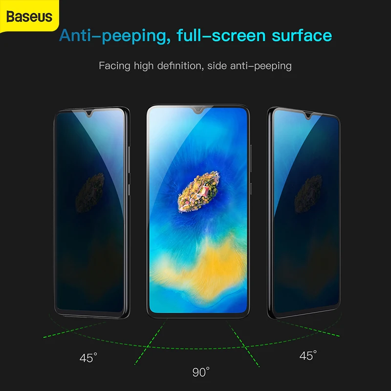 

Baseus 0.3mm tempered glass privacy screen protector For HUAWEI Mate 20 protective glass for HUAWEI Mate20