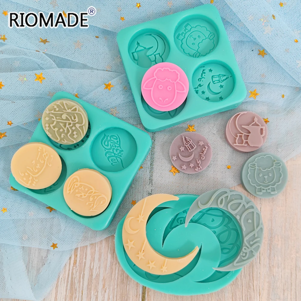 Arabic Font Moon Ramadan Silicone Mold DIY Chocolate Biscuit Dessert Fondant Baking Cake Tools Handmade Making Epoxy Resin Mould