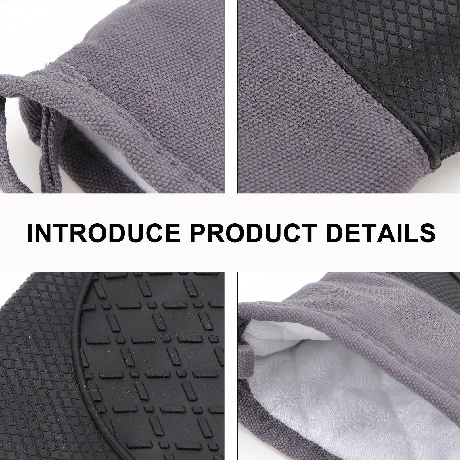 

Silicon Insulation Gloves Oven Silicone Baking Heat Resistant Black Cotton Grill