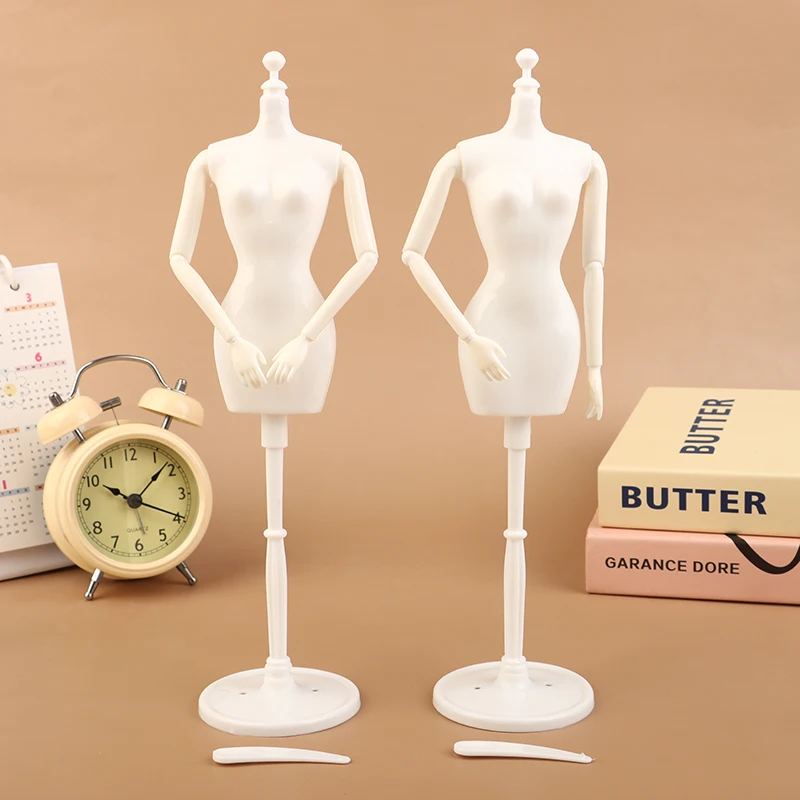 Nieuwe 1:6 Pop Mannequin Kleerhanger Poppenhuis Pop Rok Ondersteuning Bruiloft Mannequin Stand Humanoïde Model Speelgoed Pop Jurk Display Vorm