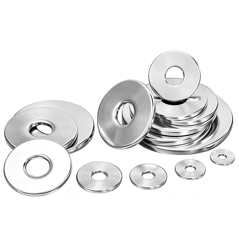 304 & 316 Stainless Steel Large Big Flat Washers DIN9021 Plain Metal Gasket Meson Spacer Round Shim Washer M2.5-M20
