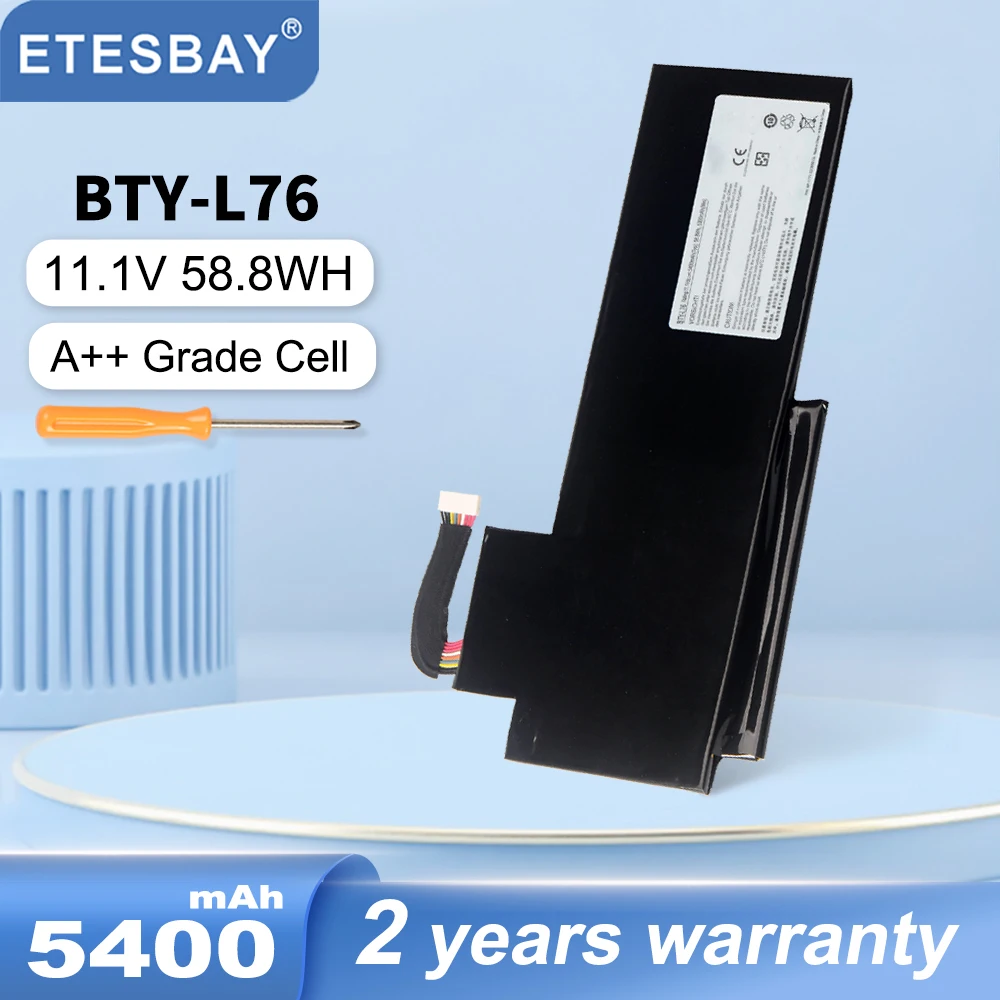 ETESBAY BTY-L76 MSI GS70 MS-1771 MS-1772 MS-1774 2QC-019XCN Medion Erazer X7615 X7613 5400mAh/58.8WH