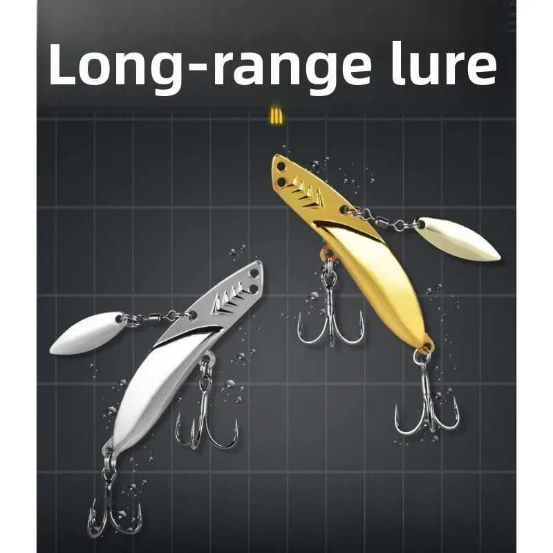 

LIANMAN 5 Pieces of Lure 10g15g Rotating Glitter Three Hook Sharp Sea Fishing Iron Plate Fake Bait Fishing Gear Supplies