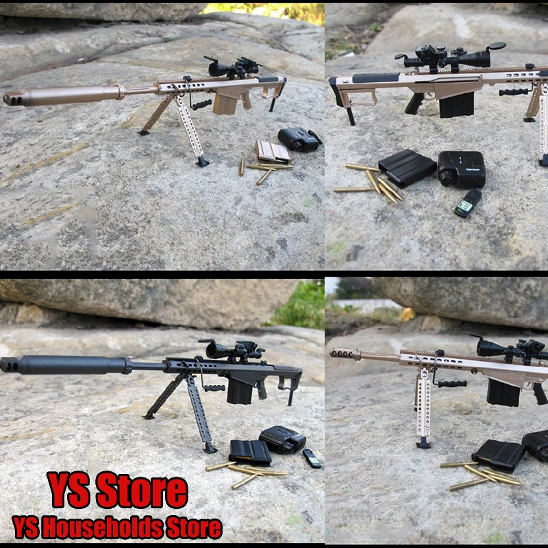 In Stock M107A1 4 Style ZY Toys 1/6 Soldier Scene Accessory Military Weapon Barrett Gun Static Model Toys Fit 12