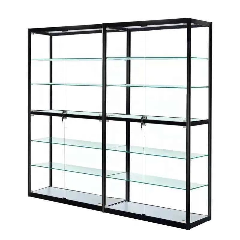 Vitrine en verre bon marché personnalisée, vitrine de magasin de fumée au détail, vitrine de profil en aluminium à la mode