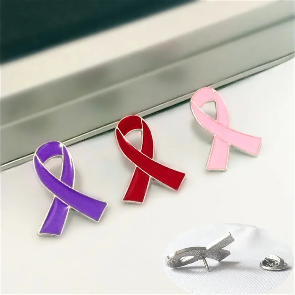 Colorful Ribbon Bowtie HIV AIDS Symbol Pin