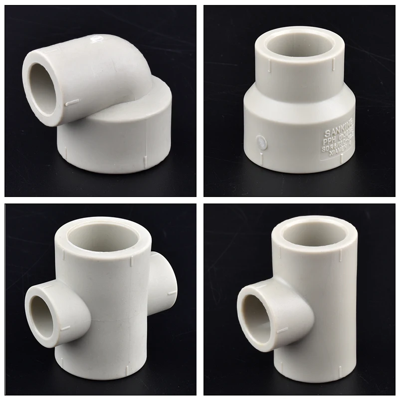 PPH Hot Melt Water Pipe Reducing Straight/Tee/Elbow/Cross Connectors Aquarium Fish Tank Tube DIY Tools Garden Water Pipe Joints