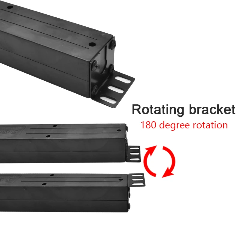 19 polegadas pdu power strip double-break switch 4/6 maneiras tomada universal digital tensão instrumento de medição proteção contra sobrecarga