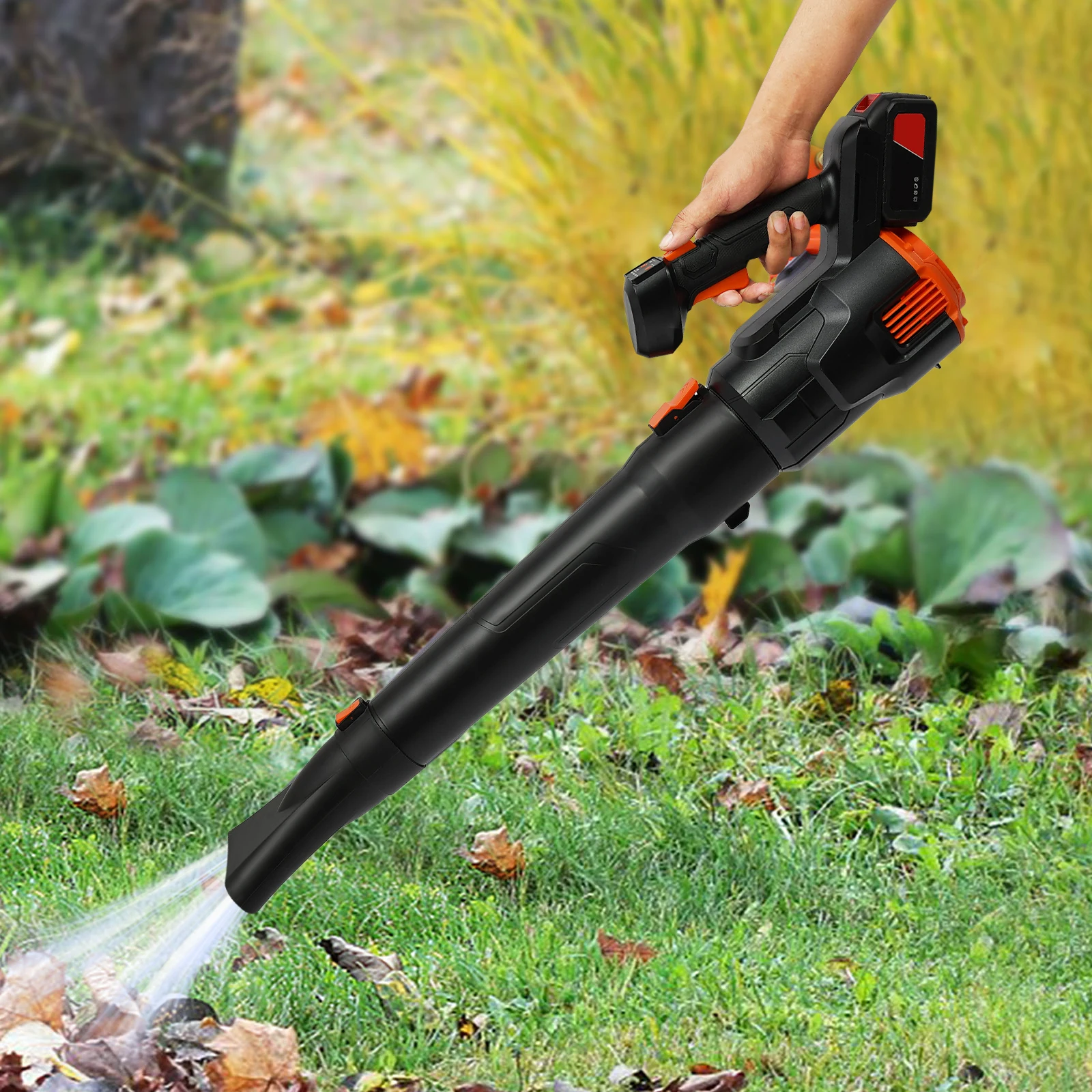 21V Cordless Leaf Blower,Blower with 4.0Ah Battery and Charger,Lightweight Handheld Leaf Blower,for Lawn Patio Driveway
