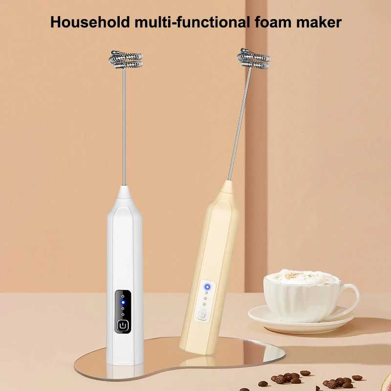 Electric Handheld Milk Frother, Coffee Cream Mixer, Egg Beater, Made Of 304 Stainless Steel, Multi-functional Household Whisk.