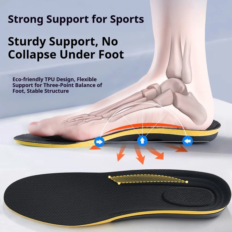 1 Pair Men Women Sports Insole Breathable Soft  Arch Support Shoe Insoles Running Shock Absorption Shoe Sole Comfort Shoes Pads