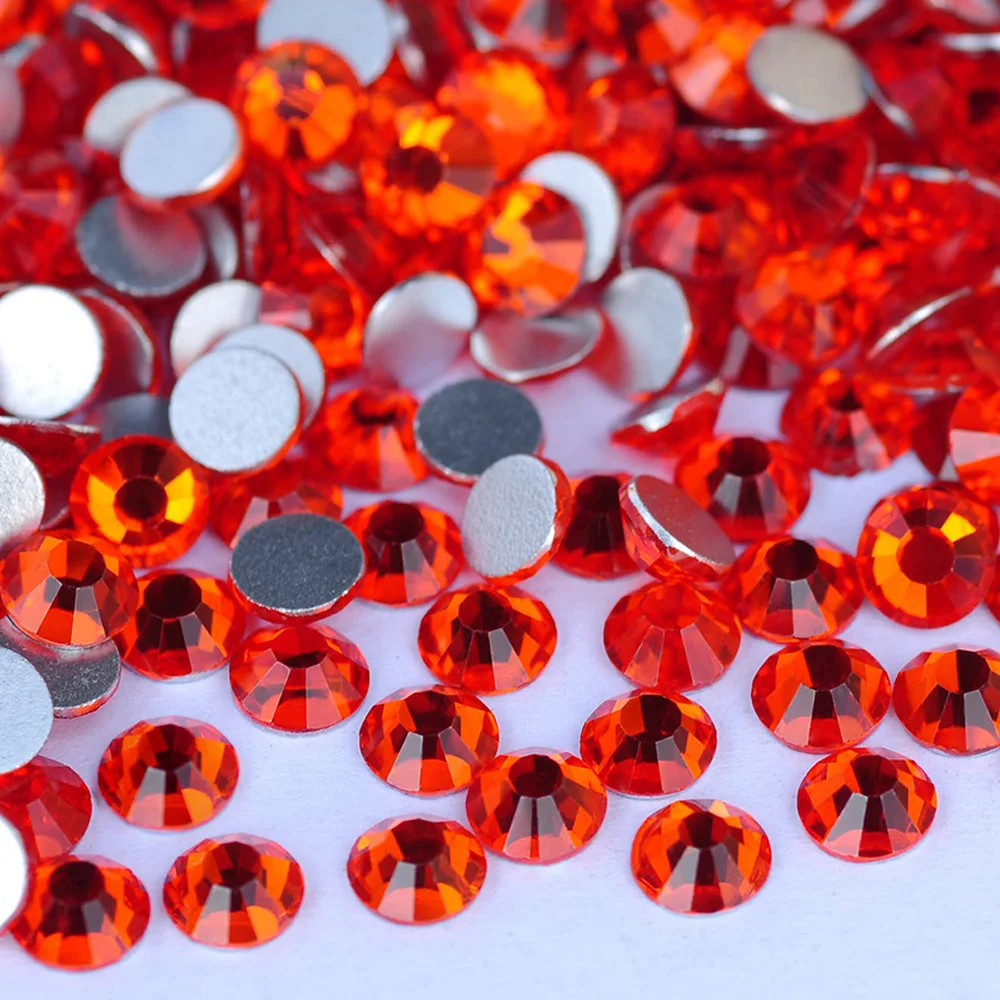 PUBRILEX Originalfarben Nicht-Hotfix Strasssteine 14 Facetten Flache Rückseite Glas Strass für Nagelkunst Kleidung Schuhe Dekorationen – Detail 12
