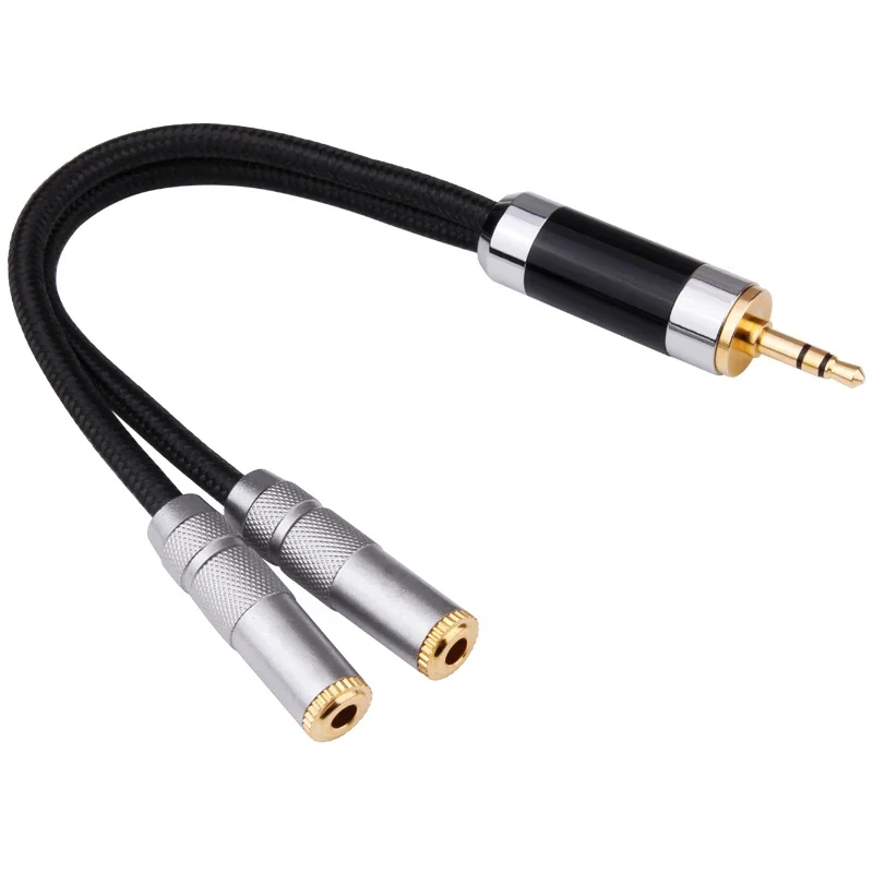Yytcg 3,5mm zu Dual-Y-Stecker Audio-Headset-Buchse Splitter teilen Kabel adapter goldenen Anschluss Ohrhörer für Kopfhörer Kopfhörer 3
