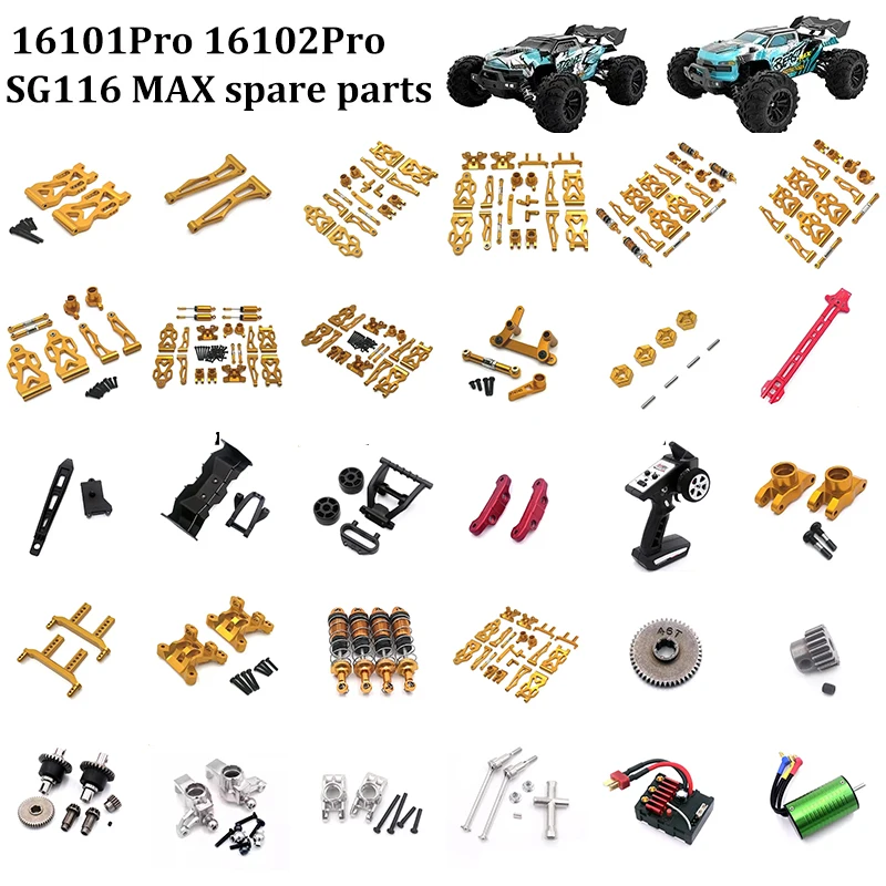 

16101 PRO 16102 PRO SG116 MAX PRO 1:16 RC Car Metal Drive Shaft Gear 4WD Upgraded Spare Parts Replacement Accessories