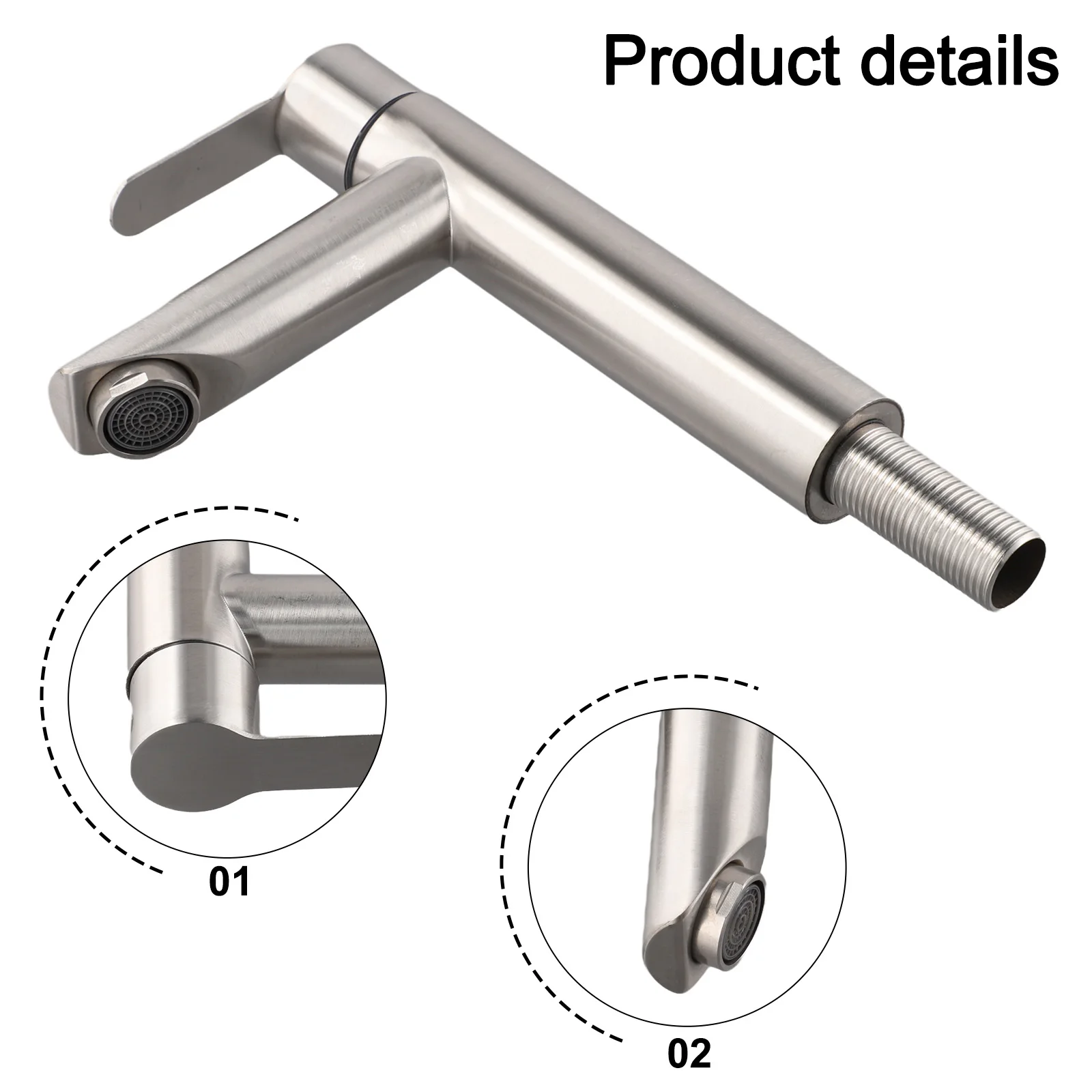 

Обтекаемый смеситель для раковины из нержавеющей стали 304. Идеально подходит для эффективного использования в современных ванных комнатах с ограниченным пространством.