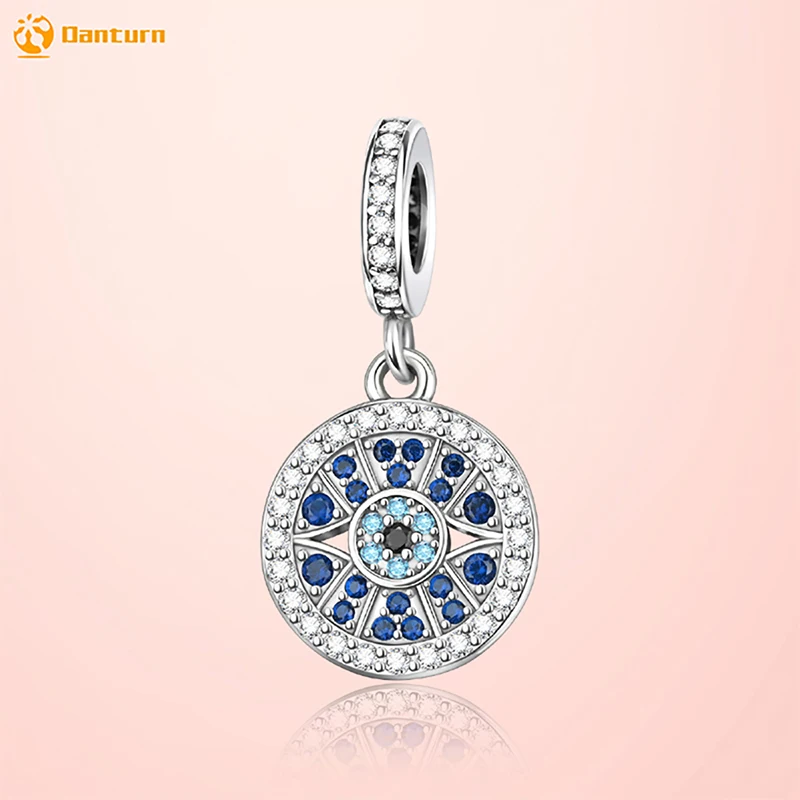 

Danturn 925 Sterling Silver Original Beads Demon's Eye Dangle Charm fit Snake Chain Bracelet Fashion Women Jewelry Making