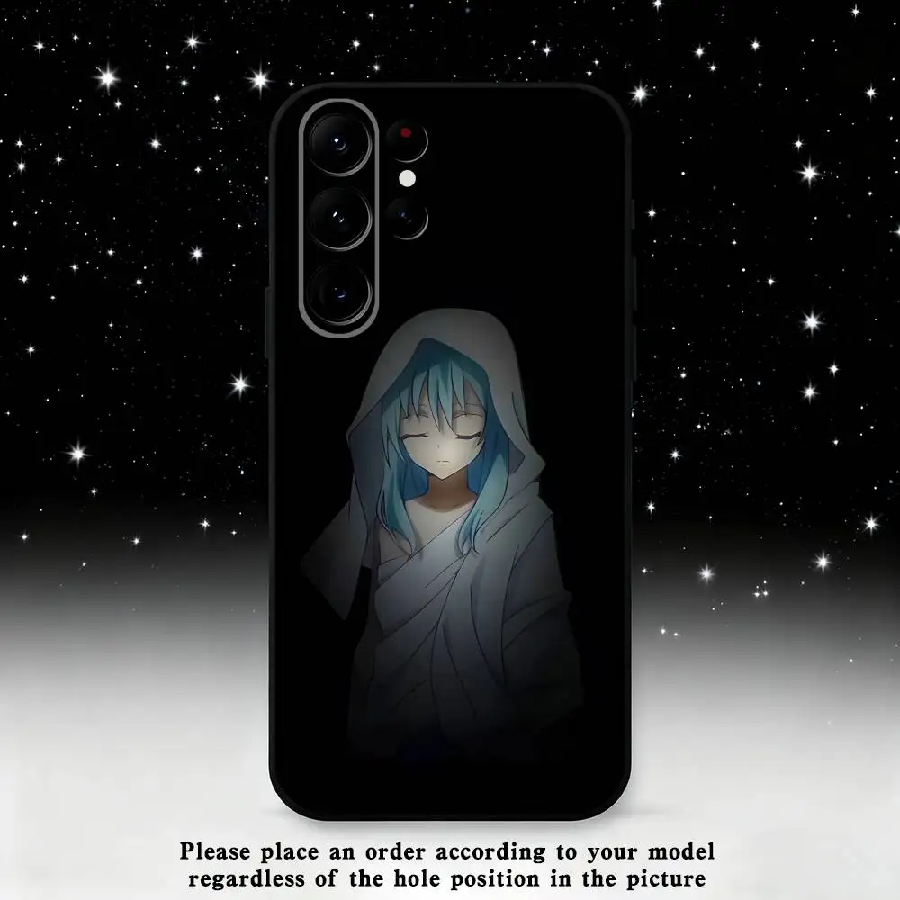 T-Tensei Slime R-Rimuru Anime Phone Case For Samsung S25,S24 Ultra,S20,S30 plus,S22 plus,S23,S30 Ultra 5G Silicone Black Shell