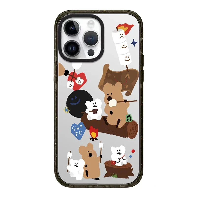 

Acrylic Cartoon Bear Phone Case Cover for IPhone 11 12 13 14 15 Pro Max Case for IPhone 15 Pro Max