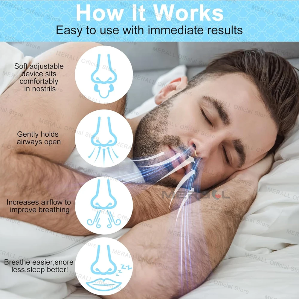 Nose Dilator Nasal Silicone Nose Clip Anti Snoring Easy Breath Snore Stopper Help Breathe Anti Snoring Devices Improve Sleeping