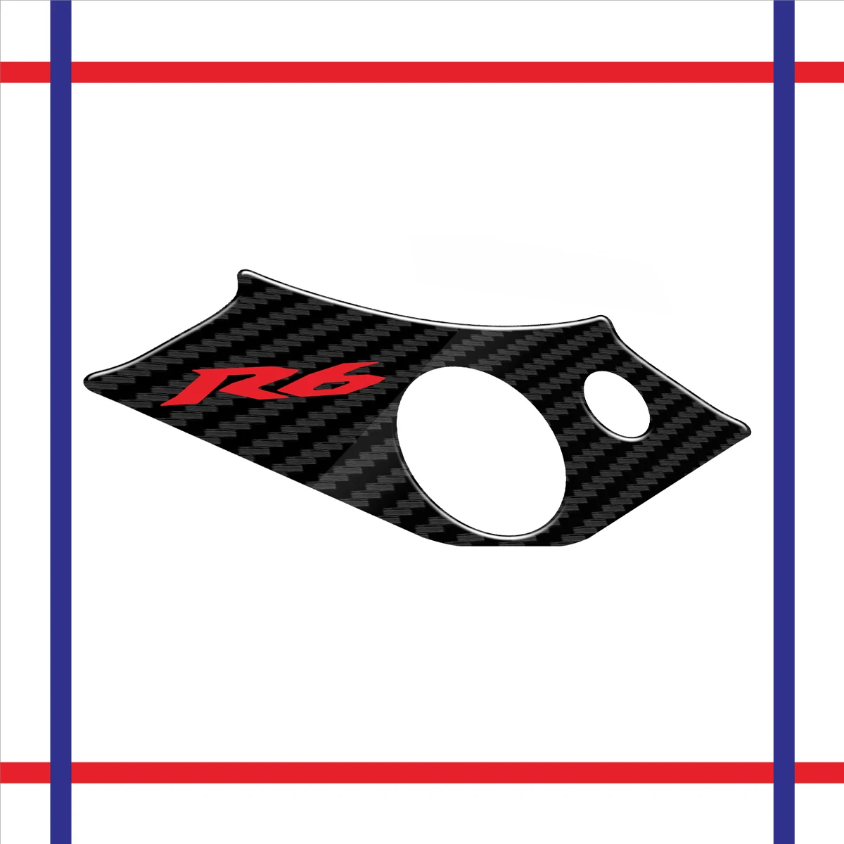 3D Motorcycle Carbon Fiber Pattern Top Triple Clamp Yoke Sticker Case for Yamaha YZF R6 YZFR6 YZF600 R6 1998-2002 1999 2000 2001