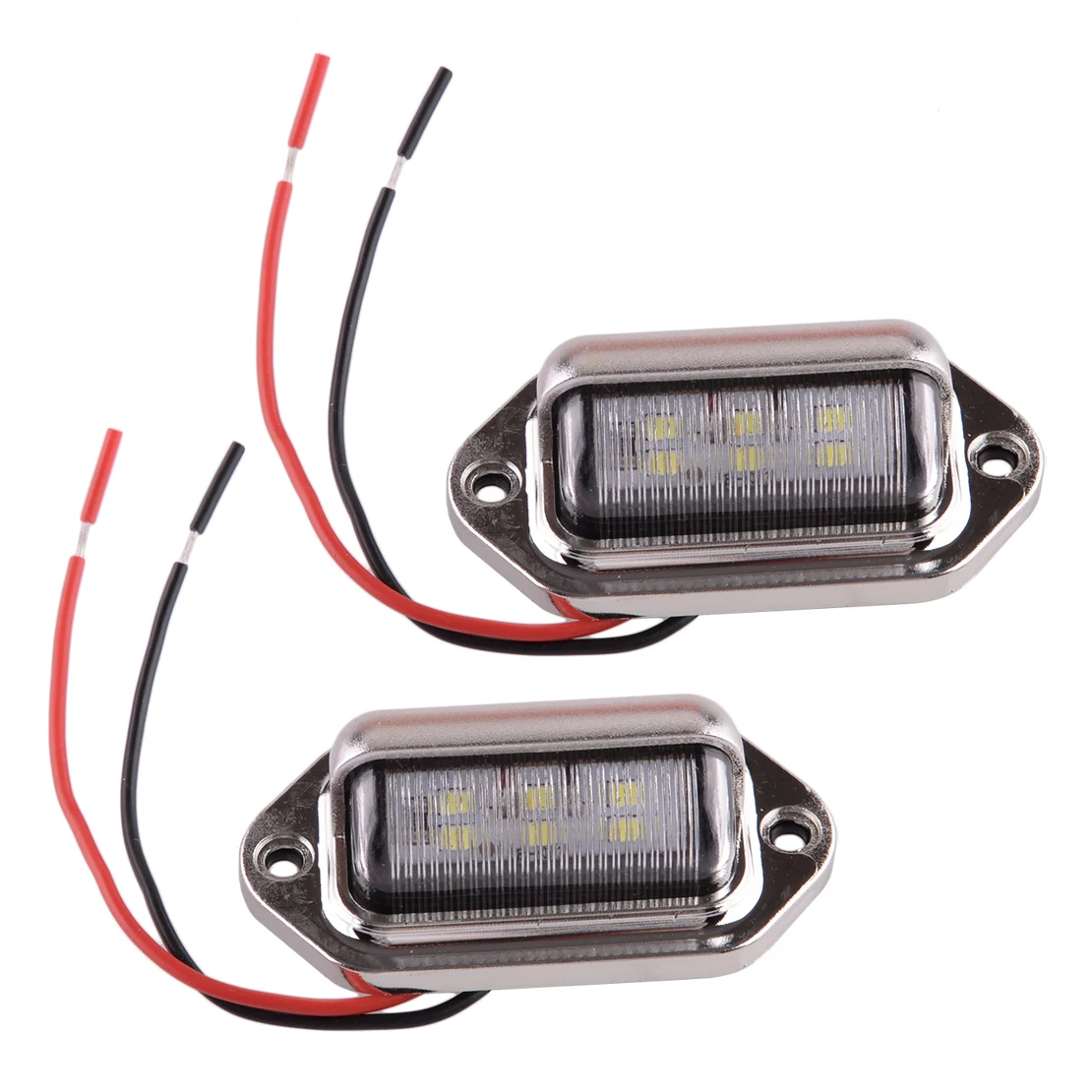 12V-24V Waterproof LED Deck Courtesy Stern Transom License Number Plate Light For Marine Boat Trailer Motorcycle Car Truck 2Pcs