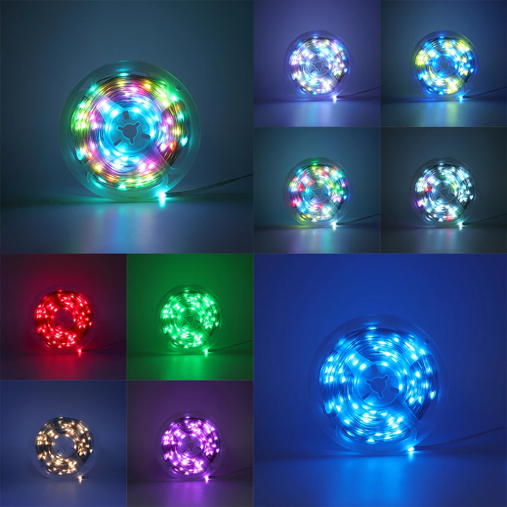 5V USB Filo di Pelle LED String Light 21 24 40 Tasti Bluetooth APP Telecomando 2m 5m 10m 15m Kit Decorazione del Giardino Impermeabile