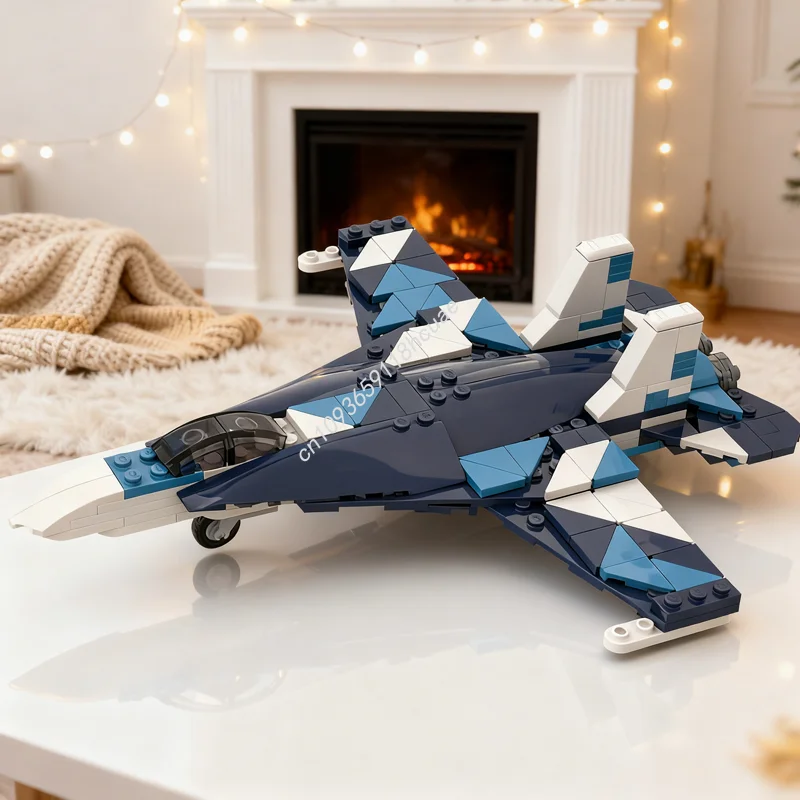 

214pcs MOC Creator 3 1 Boeing F A Super Hornet Aggressor Model Building Blocks Architecture Toy Christmas Gifts Idea Education