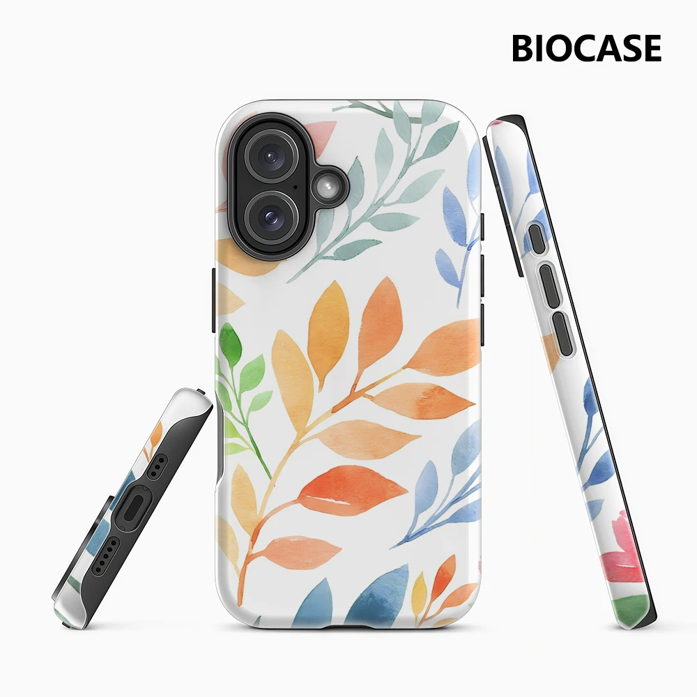 Aquarelllaub IPhone 17 Must-Haves Handyhülle für IPhone 17 16 15 14 13 12 11 Pro Max Plus Doppelschichtige Rückseite