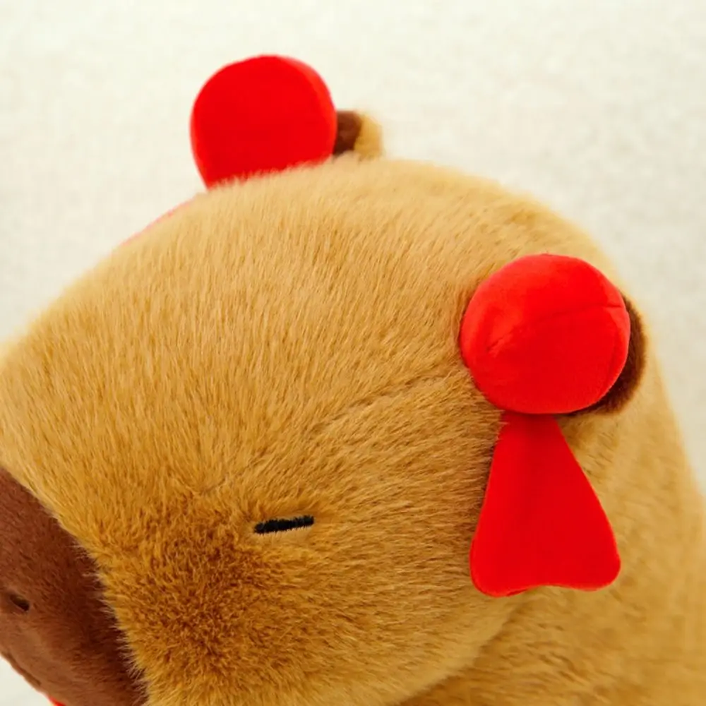 

Sleeping Pillow New Year Style Capybara Doll Stuffed Soft Simulation Capybara 30cm PP Cotton Stuffed Capybara Doll Christmas