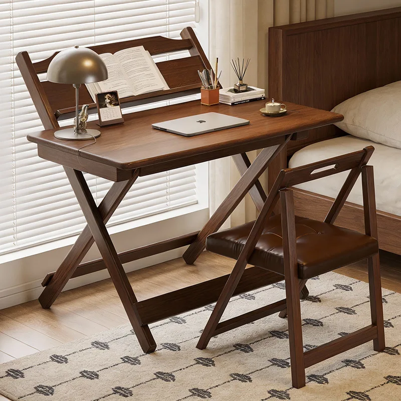 Hxl installation-free folding desk - home use, 4-level adjustable height computer desk