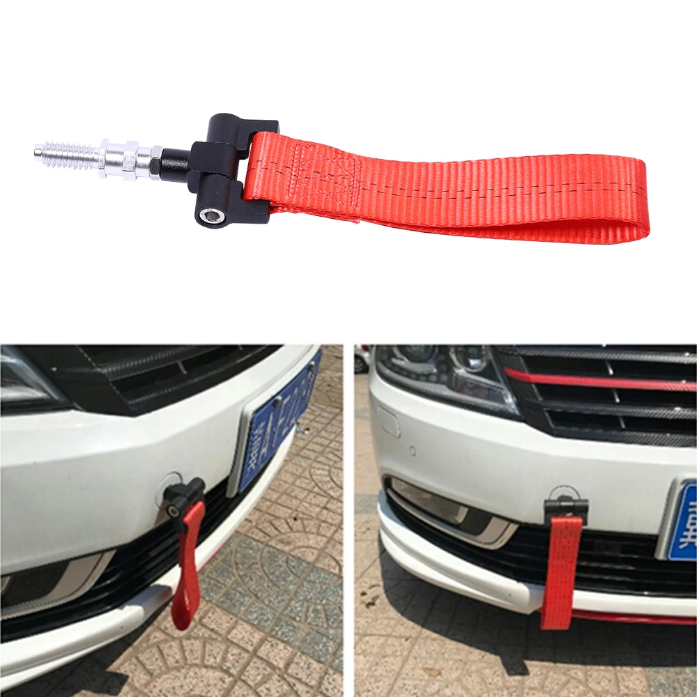 Racing Tow Strap Trailer Hook Car Towing Hook Belt Rope For BMW E36 E90 E91 European Car Drift Tuning Accessories