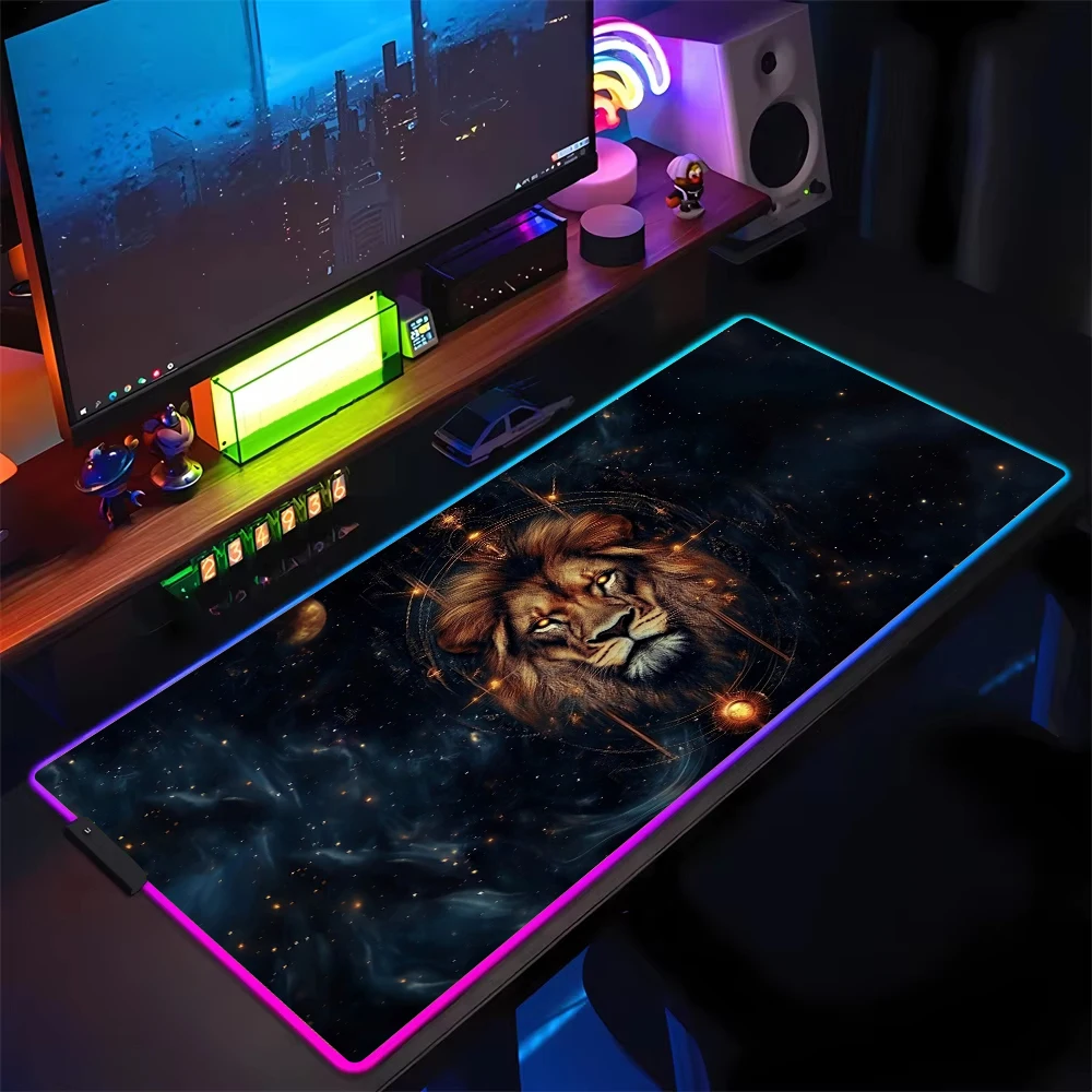 RGB super large luxury gaming mouse pad Computer keyboard rubber non-slip high-end table mat esports enthusiasts preferred