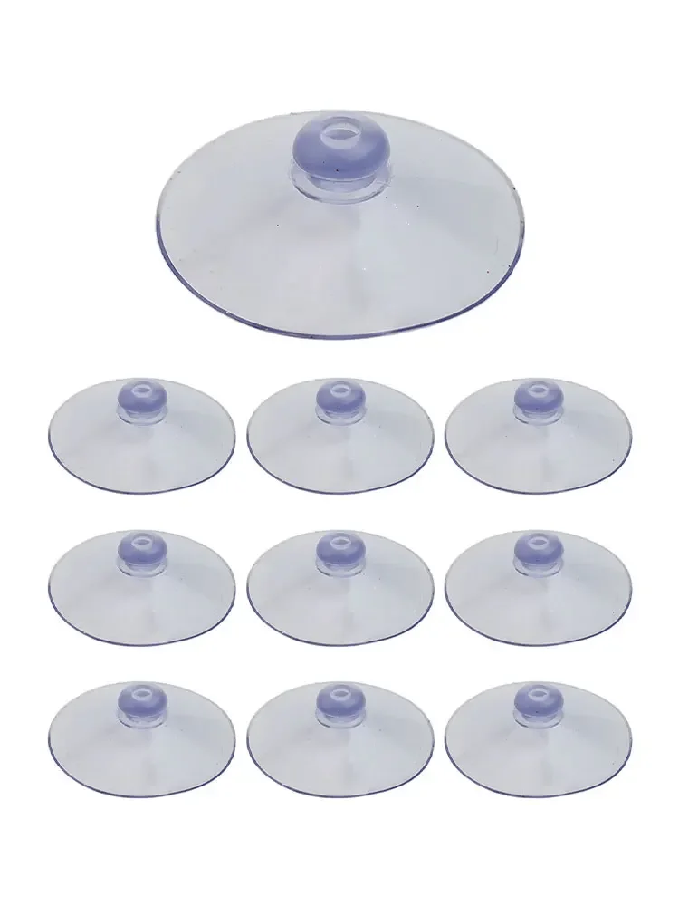PVC Transparent Kitchen Bathroom Wall Hooks 4/10PCS 55mm/50mm Mushroom Head Clear Suction Cups Thumb Nut Strong Vacuum Suckers